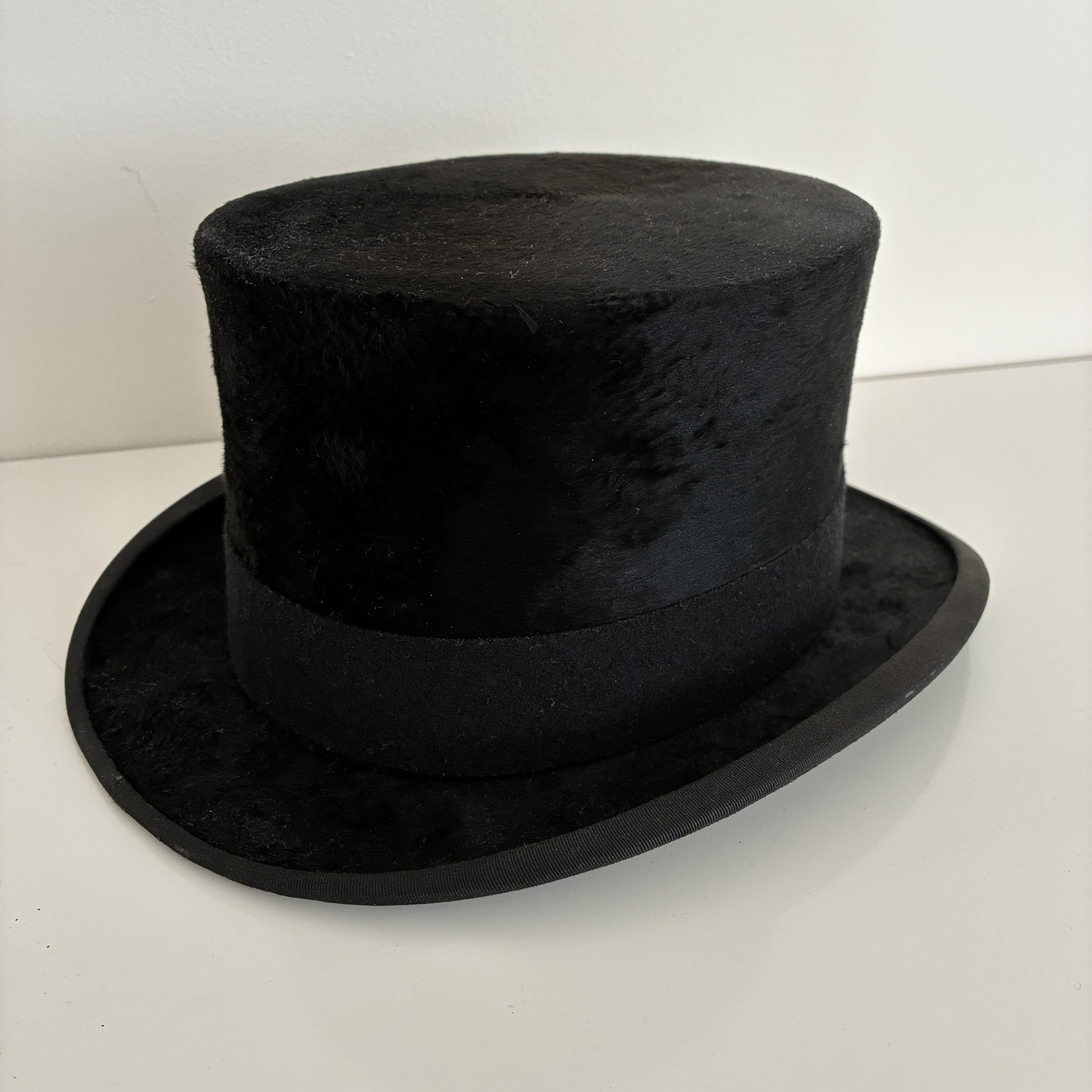 Vintage svart höghatt/tophat med originalask